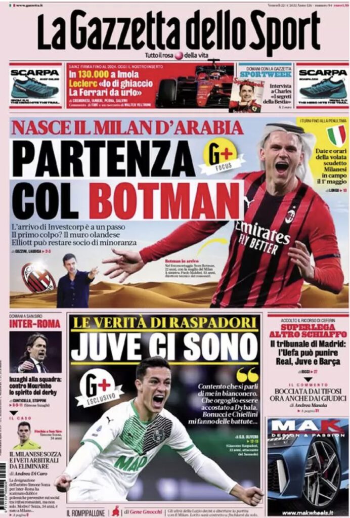 Rassegna stampa Juve: prime pagine quotidiani sportivi - 22 aprile 2022 39 B45DD846 7D6C 4423 9ECC DD3A7927E27D