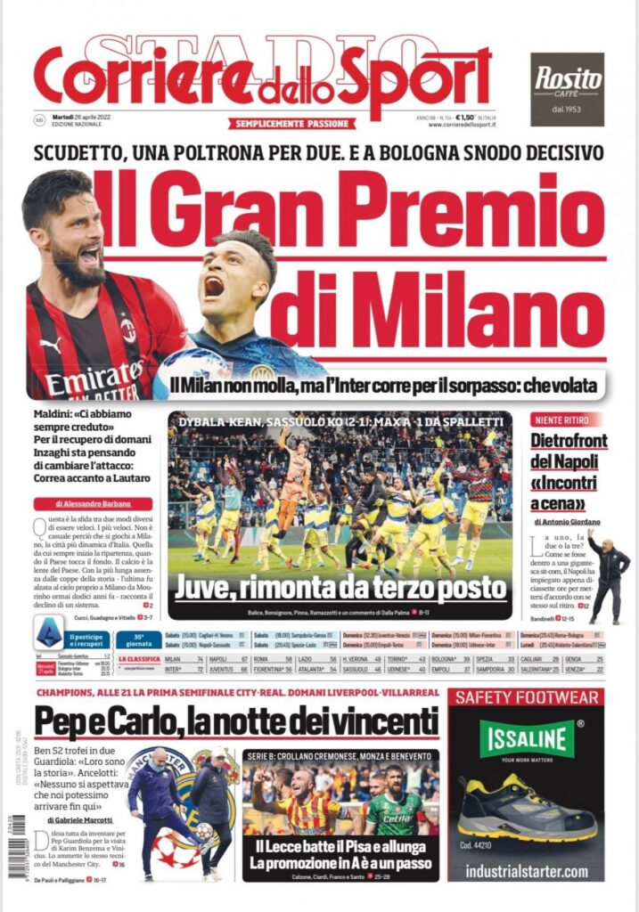 Rassegna stampa Juve: prime pagine quotidiani sportivi - 26 aprile 2022 38 IMG 0951