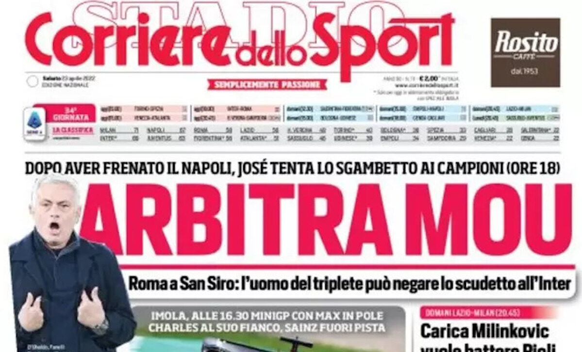 Rassegna stampa Juve: prime pagine quotidiani sportivi - 23 aprile 2022 36 corriere dello sport 002308729 e1650666639387