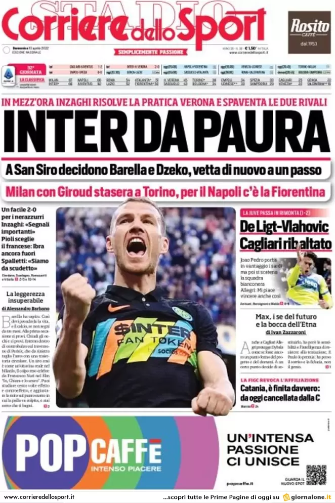 Rassegna stampa Juve: prime pagine quotidiani sportivi - 10 aprile 2022 38 corriere dello sport 003924474