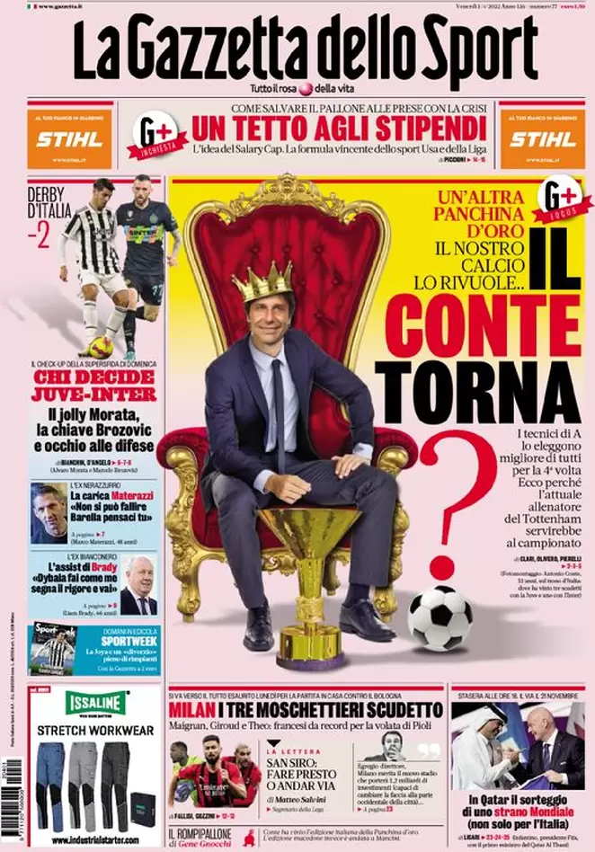 Rassegna stampa Juve: prime pagine quotidiani sportivi - 1 aprile 2022 38 la gazzetta dello sport 005303472 1
