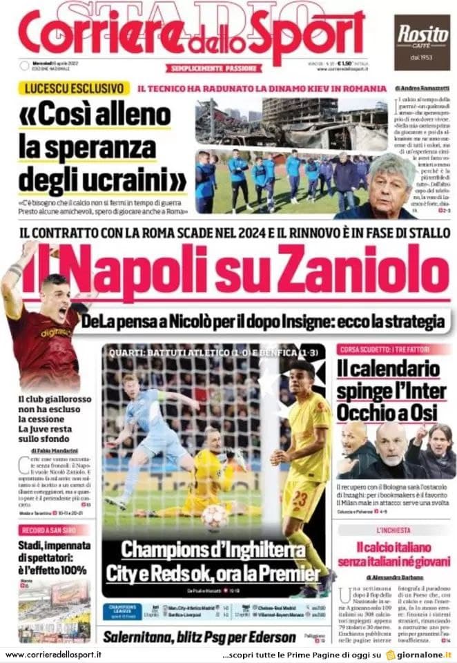 Rassegna stampa Juve: prime pagine quotidiani sportivi - 6 aprile 2022 38 photo 2022 04 06 07 56 46