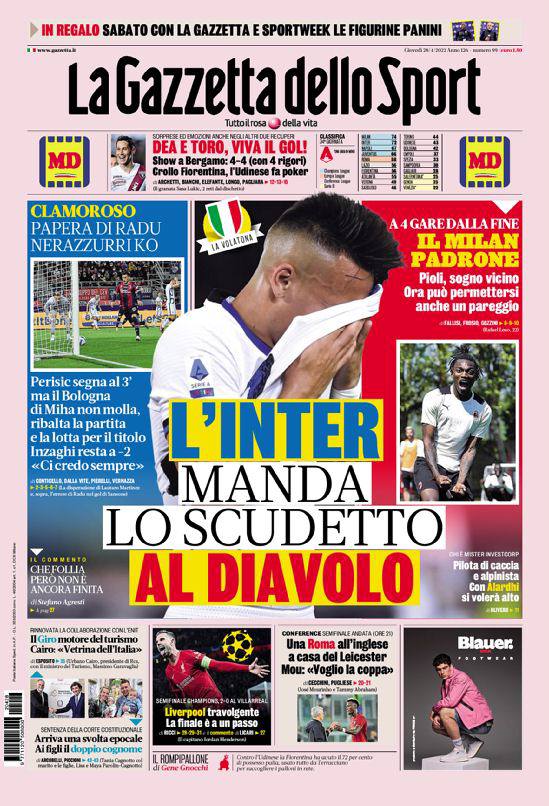 Rassegna stampa Juve: prime pagine quotidiani sportivi - 28 aprile 2022 39 photo 2022 04 28 07 49 54