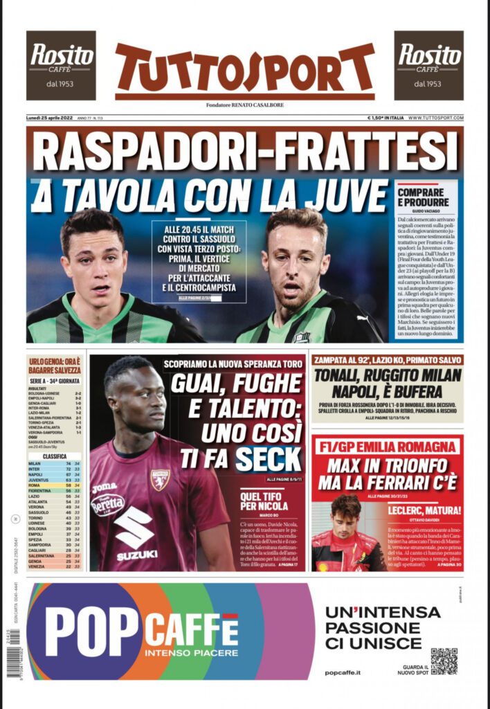 Rassegna stampa Juve: prime pagine quotidiani sportivi - 25 aprile 2022 38 whatsapp image 2022 04 24 at 23.41.00
