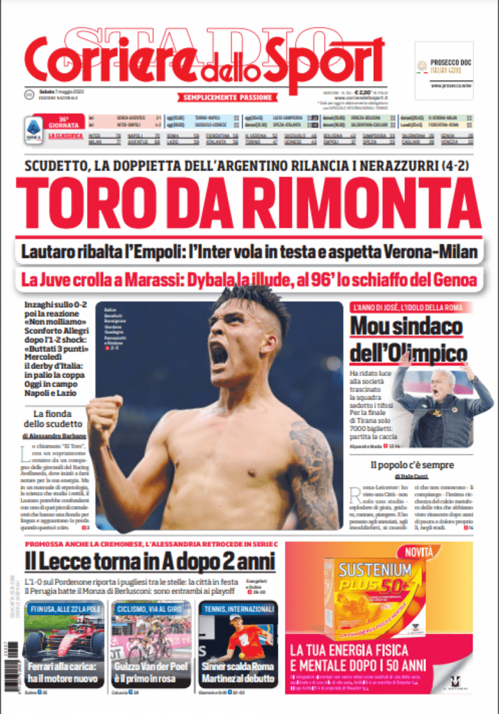 Rassegna stampa Juve: prime pagine quotidiani sportivi - 7 maggio 2022 38 IMG 1210