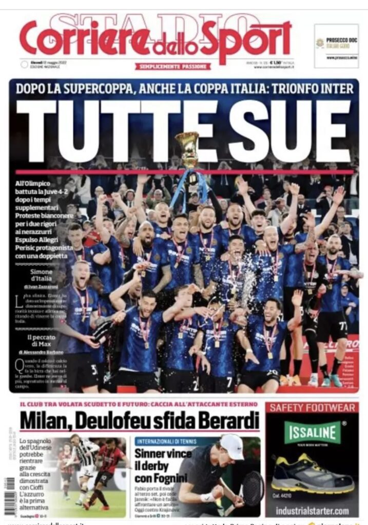 Rassegna stampa Juve: prime pagine quotidiani sportivi - 12 maggio 2022 39 corriere