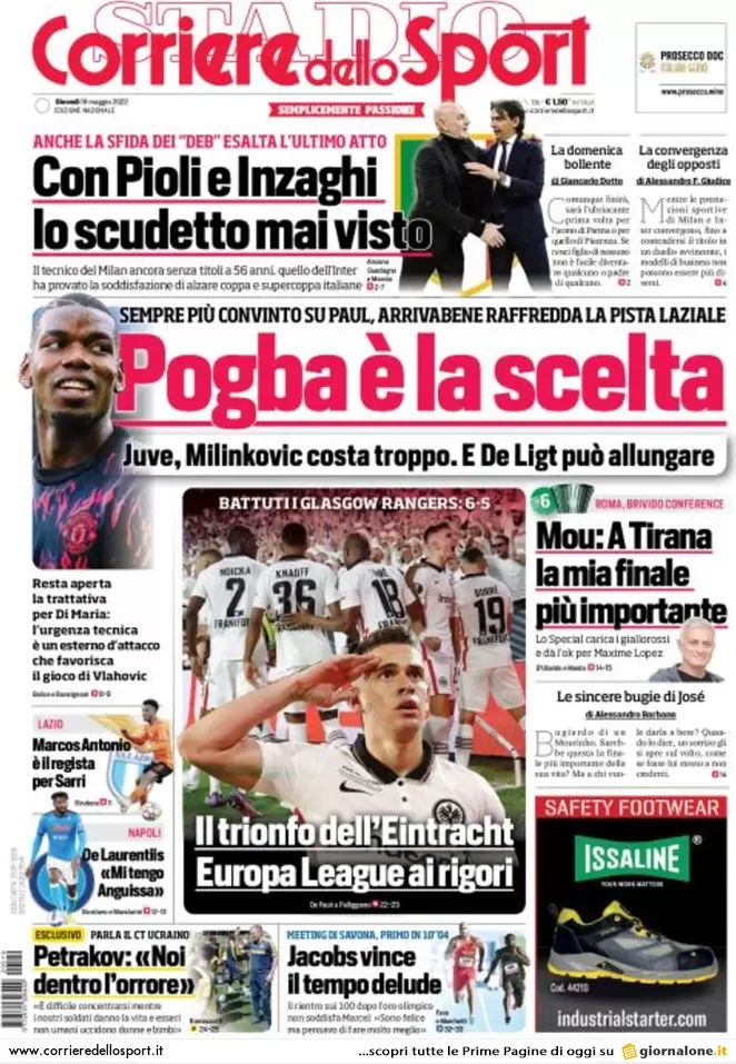 Rassegna stampa Juve: prime pagine quotidiani sportivi - 19 maggio 2022 38 corriere dello sport 004306386 1