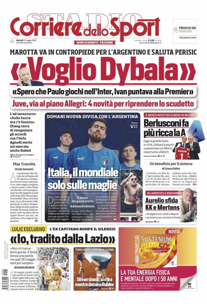 Rassegna stampa Juve: prime pagine quotidiani sportivi - 31 maggio 2022 36 corsport 12 1