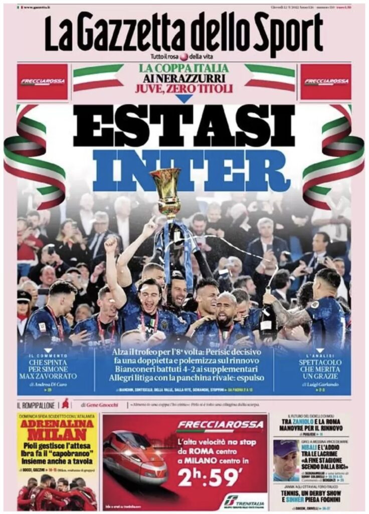 Rassegna stampa Juve: prime pagine quotidiani sportivi - 12 maggio 2022 38 gazzetta