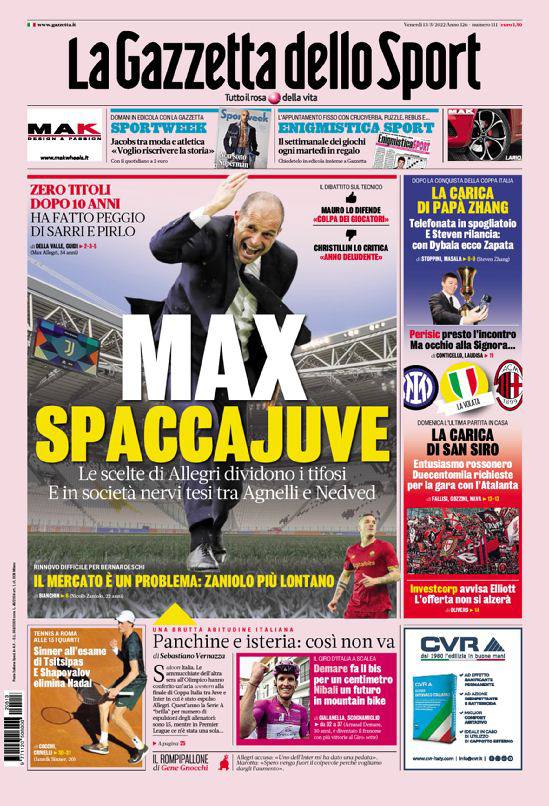 Rassegna stampa Juve: prime pagine quotidiani sportivi - 13 maggio 2022 38 photo 2022 05 13 07 53 48