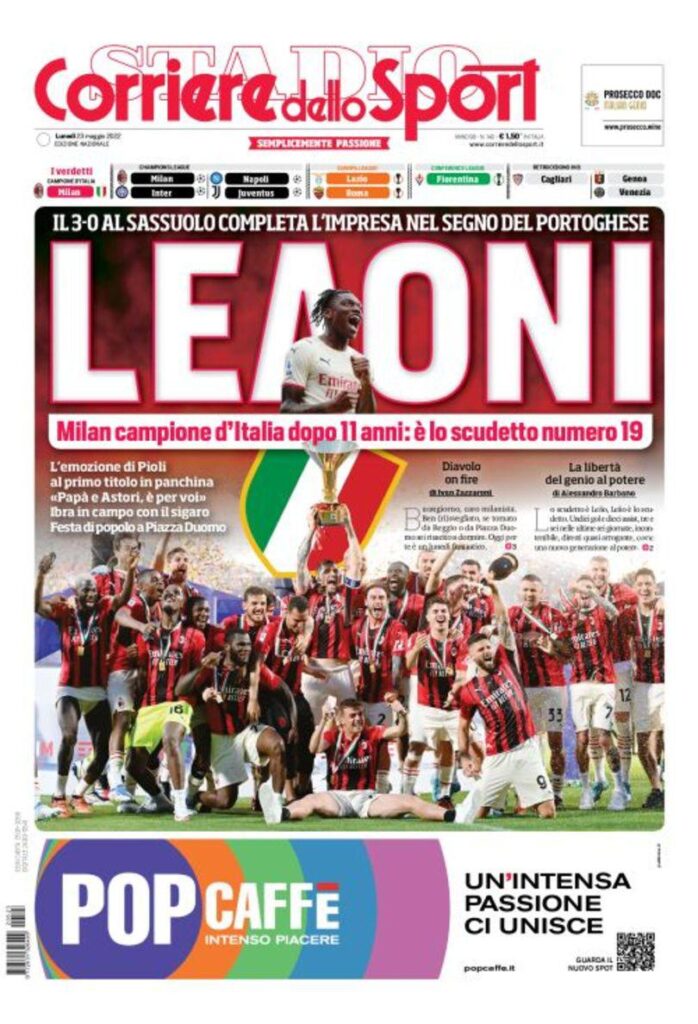 Rassegna stampa Juve: prime pagine quotidiani sportivi - 23 maggio 2022 39 photo 2022 05 23 07 55 32