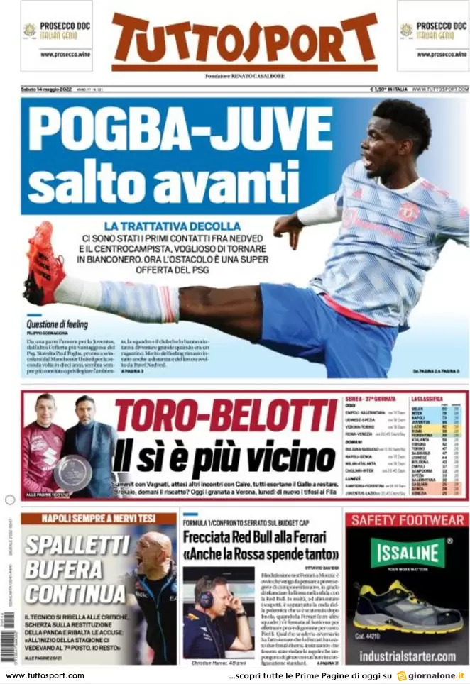Rassegna stampa Juve: prime pagine quotidiani sportivi - 14 maggio 2022 37 tuttosport 002304806