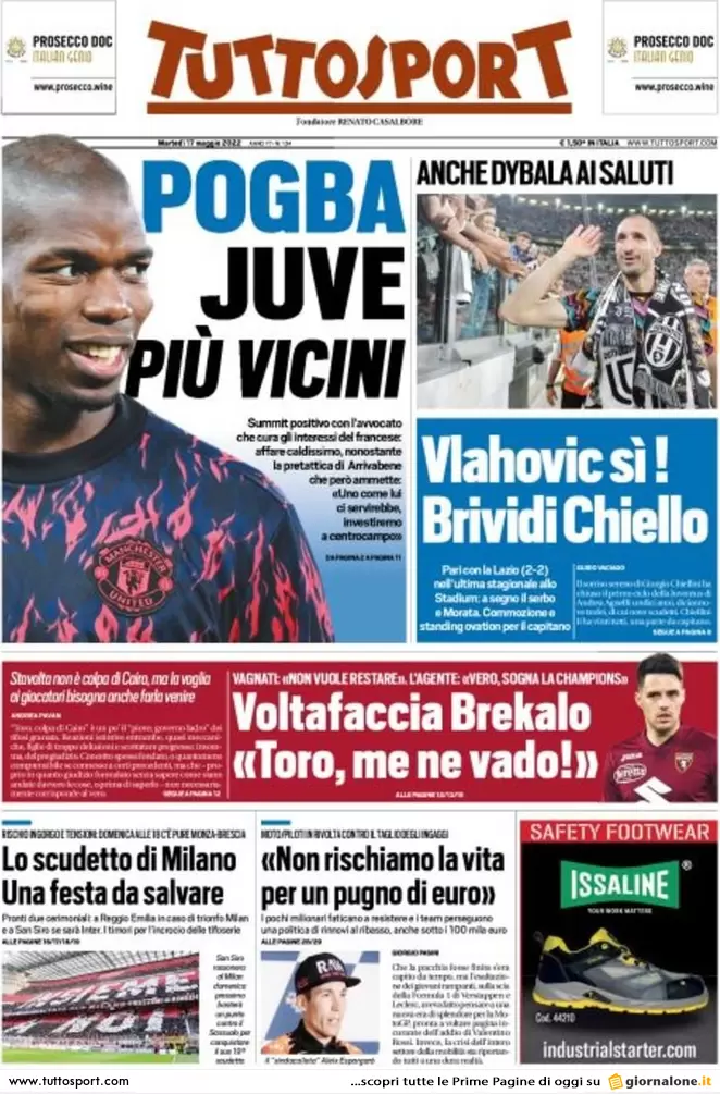 Rassegna stampa Juve: prime pagine quotidiani sportivi - 17 maggio 2022 37 tuttosport 002548583 1