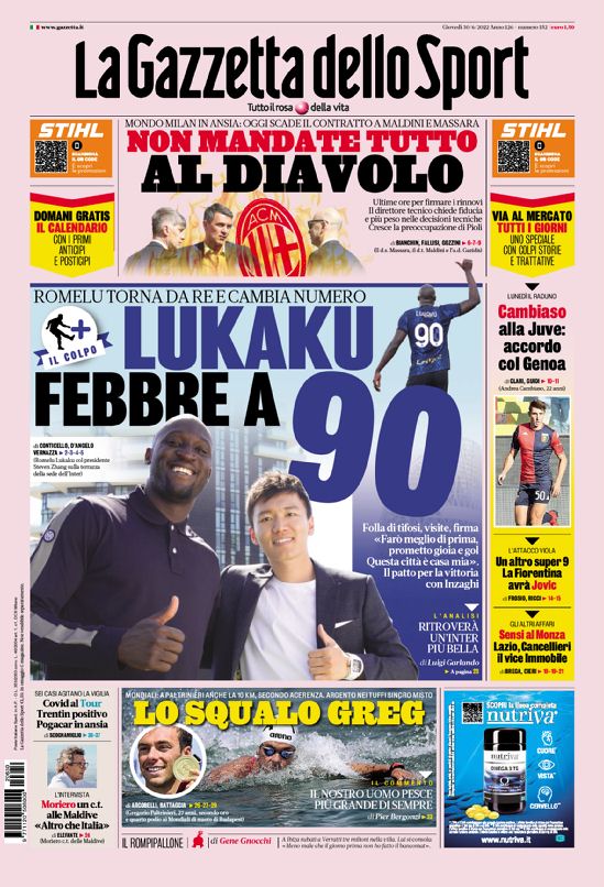 Rassegna stampa Juve: prime pagine quotidiani sportivi - 30 giugno 2022 38 6B393DE0 2D6C 4221 AB6B F98A0336F8CE