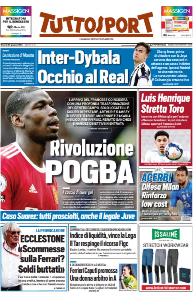Rassegna stampa Juve: prime pagine quotidiani sportivi - 23 giugno 2022 38 92F8F755 FB6C 44B1 961F D90CACF839FF