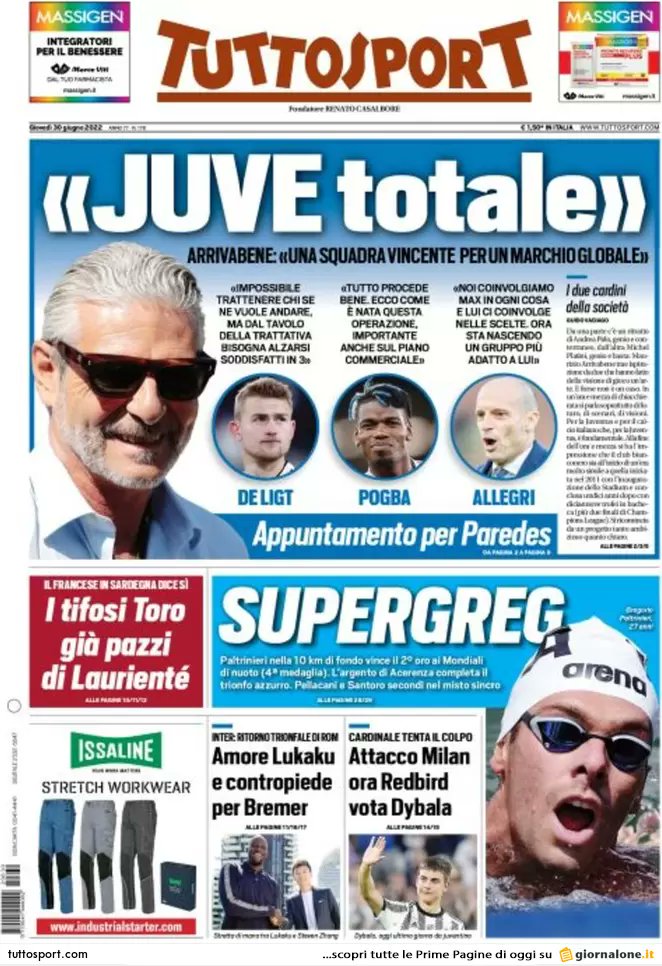 Rassegna stampa Juve: prime pagine quotidiani sportivi - 30 giugno 2022 37 C5865BC9 FE5E 49A7 87C2 7114976A116E