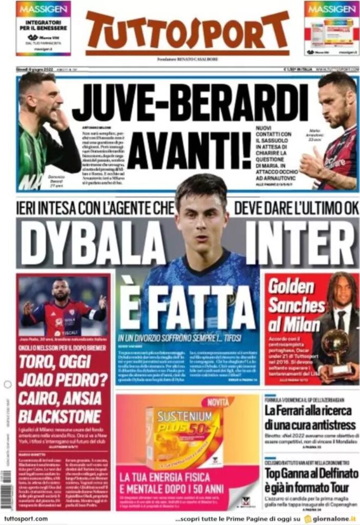 Rassegna stampa Juve: prime pagine quotidiani sportivi - 9 giugno 2022 37 befunky 2022 5 4 0 35 4