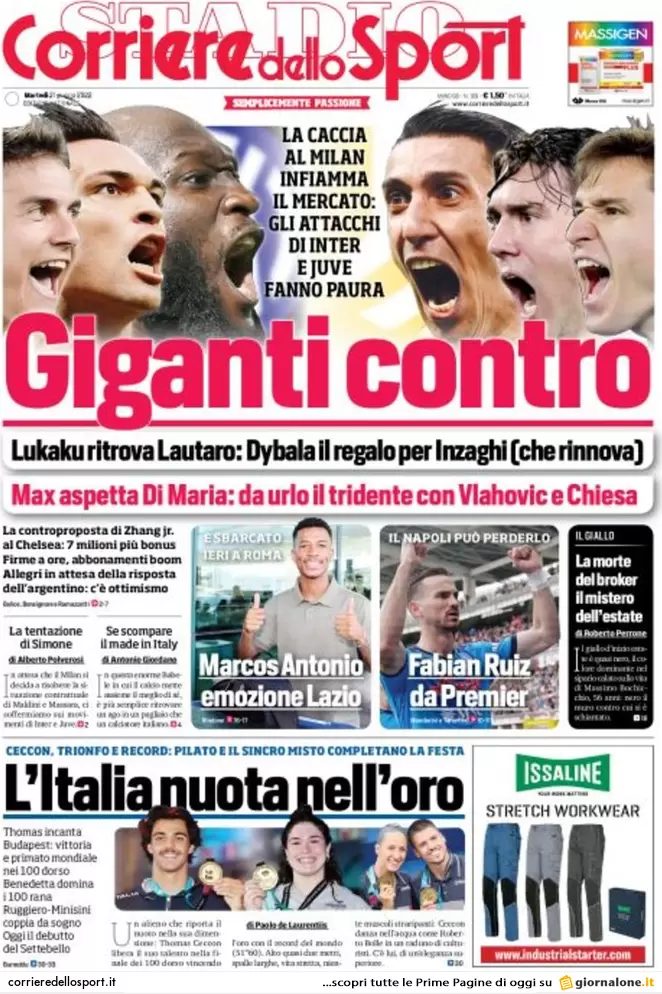 Rassegna stampa Juve: prime pagine quotidiani sportivi - 21 giugno 2022 38 corriere dello sport 003348714