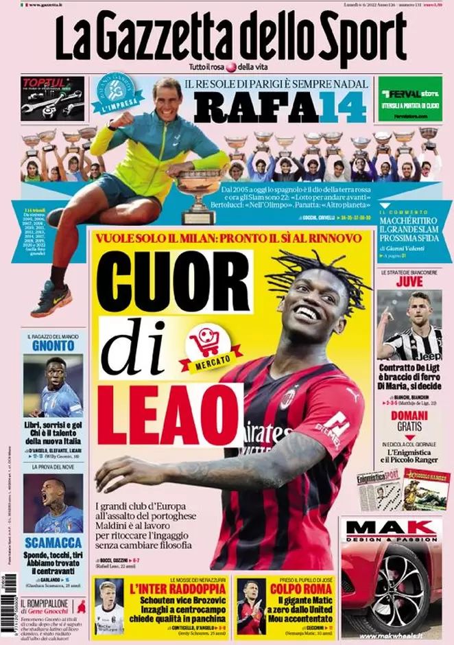 Rassegna stampa Juve: prime pagine quotidiani sportivi - 6 giugno 2022 38 photo 2022 06 06 07 49 47