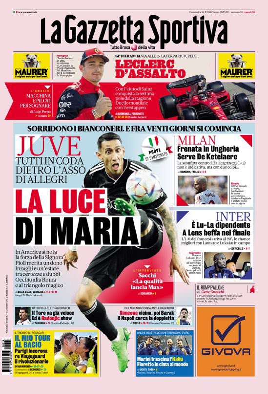 Rassegna stampa Juve: prime pagine quotidiani sportivi - 24 luglio 2022 38 40AFB9A1 4866 495B AE29 42DB70E40273