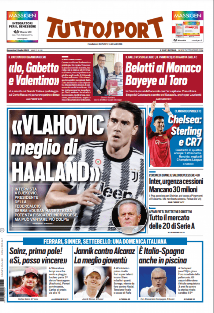 Rassegna stampa Juve: prime pagine quotidiani sportivi - 3 luglio 2022 37 627569C1 2C8C 4F4F 96B3 456A1074351A