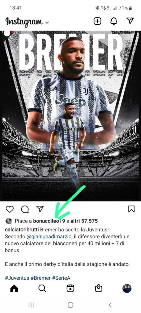 Bremer Juve, esulta anche Bonucci: indizio galeotto sui social - FOTO 37 Bremer Like Bonucci 2