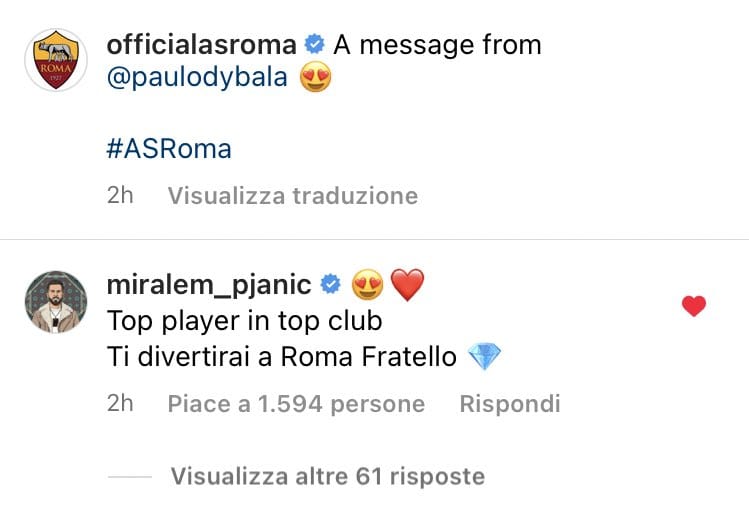 Dybala Roma, il messaggio di Pjanic: «Ti divertirai fratello» - FOTO 37 WhatsApp Image 2022 07 20 at 16.09.20