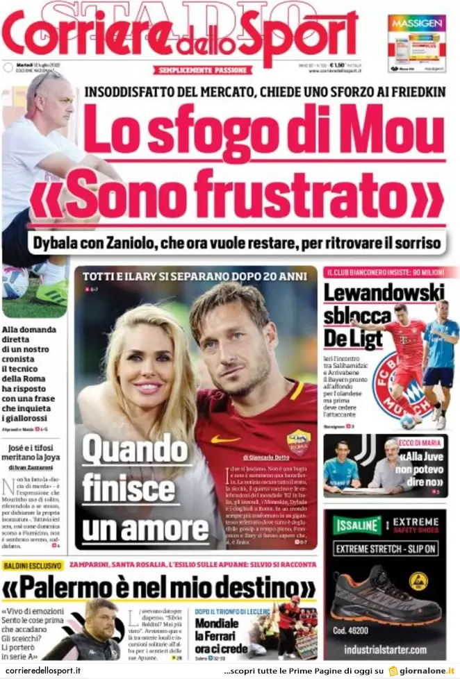 Rassegna stampa Juve: prime pagine quotidiani sportivi - 12 luglio 2022 37 corriere dello sport 002308678