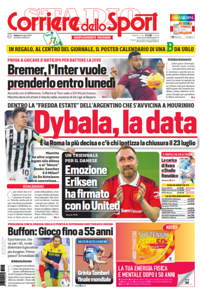 Rassegna stampa Juve: prime pagine quotidiani sportivi - 16 luglio 2022 37 corsport 11