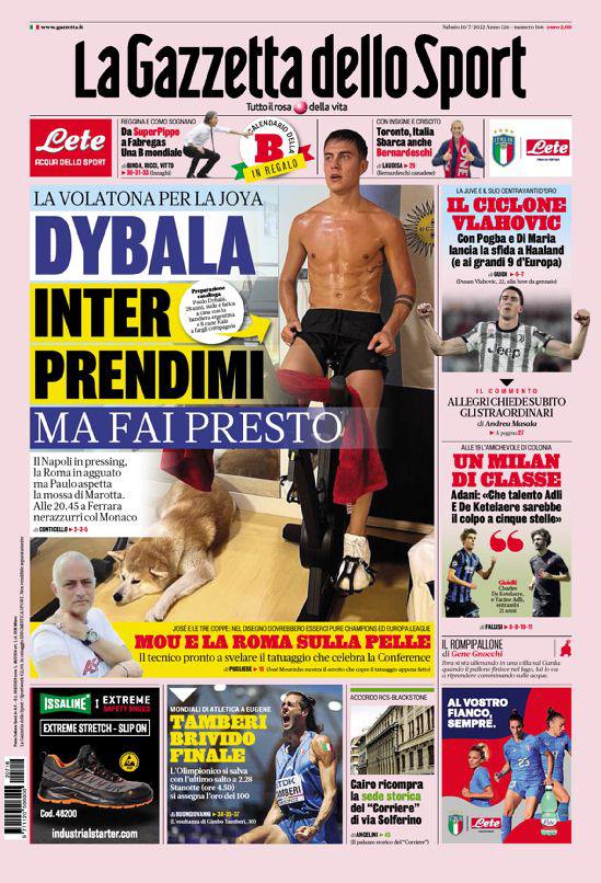Rassegna stampa Juve: prime pagine quotidiani sportivi - 16 luglio 2022 38 photo 2022 07 16 07 41 57