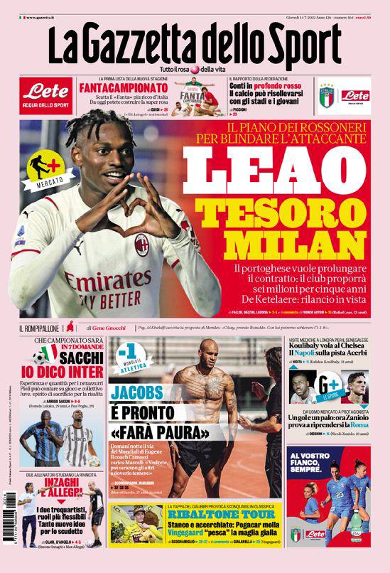 Rassegna stampa Juve: prime pagine quotidiani sportivi - 14 luglio 2022 39 photo 5942661367045667047 y