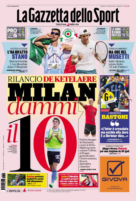 Rassegna stampa Juve: prime pagine quotidiani sportivi - 25 luglio 2022 38 photo 5976615630436153442 y