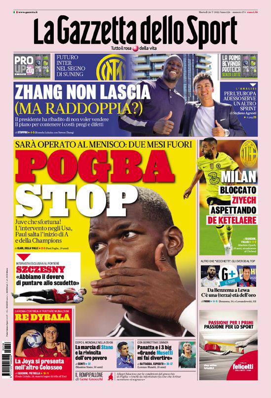Rassegna stampa Juve: prime pagine quotidiani sportivi - 26 luglio 2022 37 photo 5978807176153643417 y 1