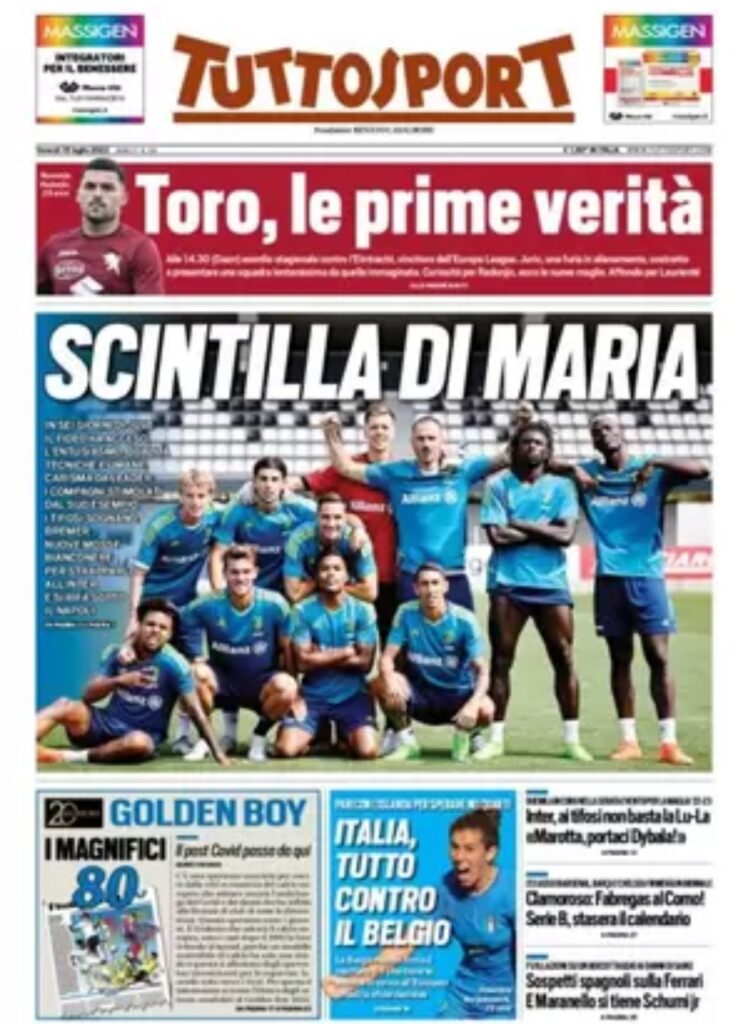 Rassegna stampa Juve: prime pagine quotidiani sportivi - 15 luglio 2022 37 tuttosport 002309249