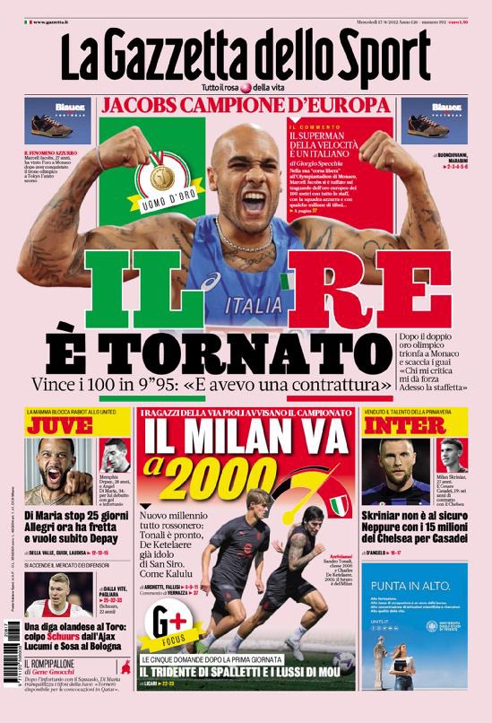 Rassegna stampa Juve: prime pagine quotidiani sportivi - 17 agosto 2022 39 588495C0 EE37 44DF B213 B385B94F98C0
