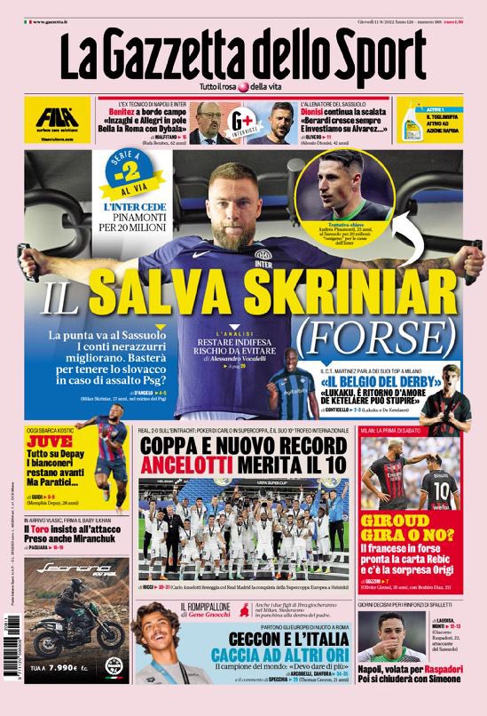 Rassegna stampa Juve: prime pagine quotidiani sportivi - 11 agosto 2022 39 8104DEAA D1B8 426D B5EC CBAA9E8CFA9B