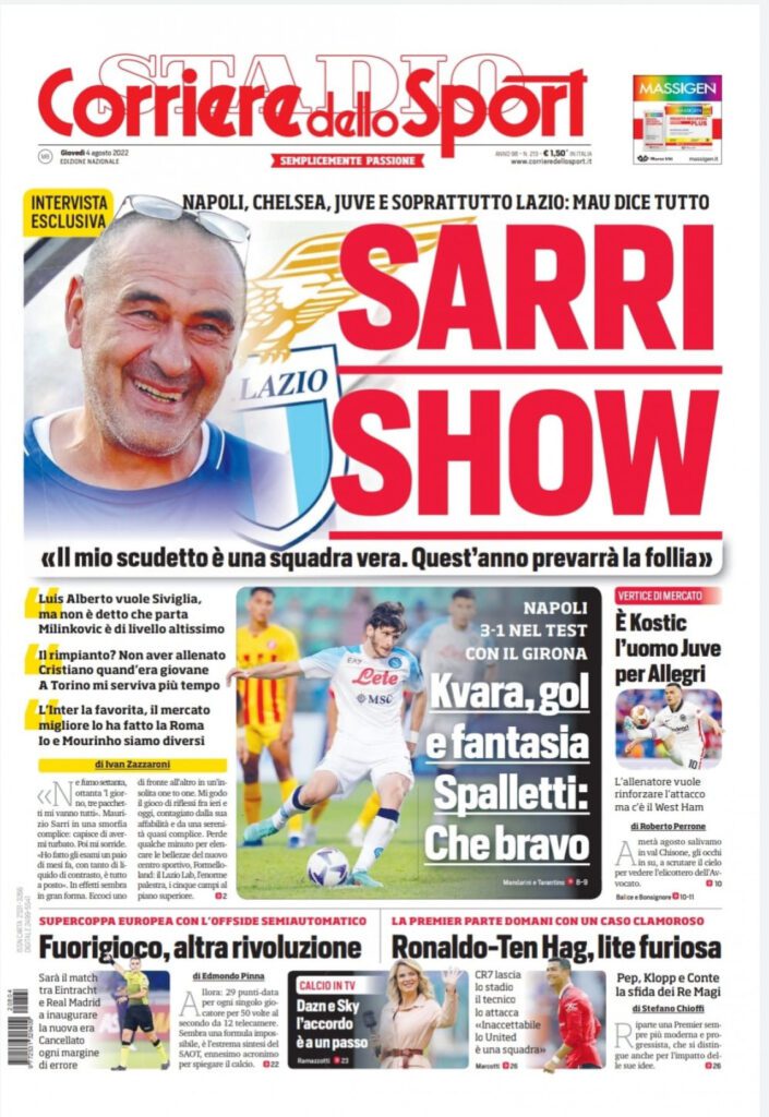 Rassegna stampa Juve: prime pagine quotidiani sportivi - 4 agosto 2022 37 IMG 4018