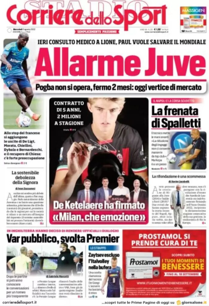 Rassegna stampa Juve: prime pagine quotidiani sportivi - 3 agosto 2022 37 befunky 2022 7 3 0 28 24