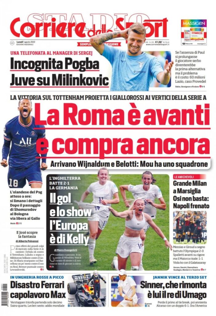 Rassegna stampa Juve: prime pagine quotidiani sportivi - 1 agosto 2022 39 photo 2022 08 01 07 46 06