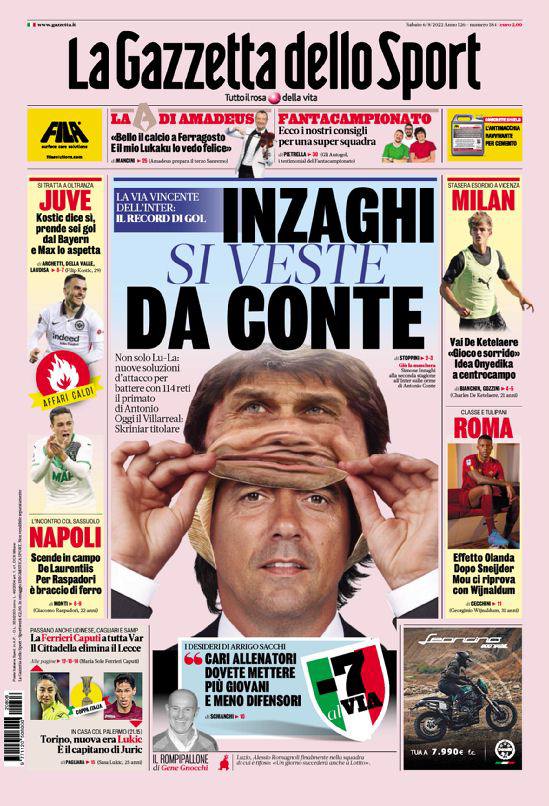Rassegna stampa Juve: prime pagine quotidiani sportivi - 6 agosto 2022 39 photo 6010378918105823734 y