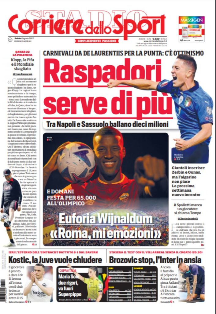 Rassegna stampa Juve: prime pagine quotidiani sportivi - 6 agosto 2022 38 photo 6010378918105823735 y
