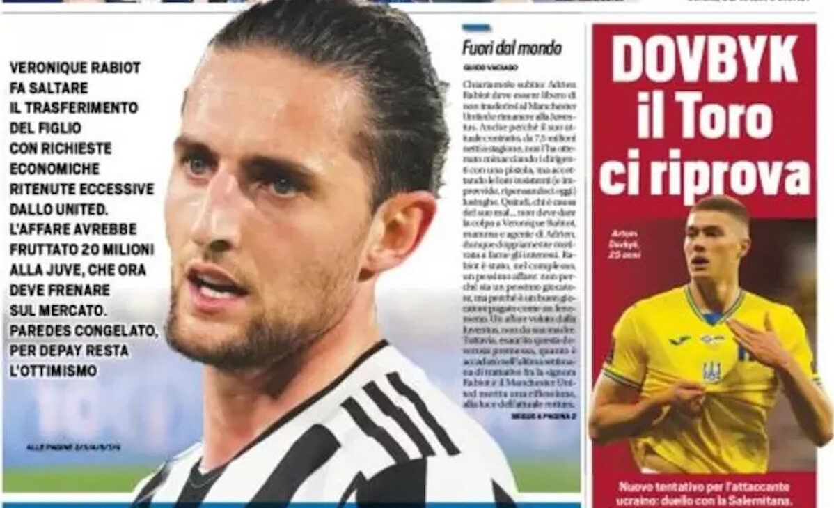 Rassegna stampa Juve: prime pagine quotidiani sportivi - 18 agosto 2022 36 tuttosport 002304828 1 e1660775292954