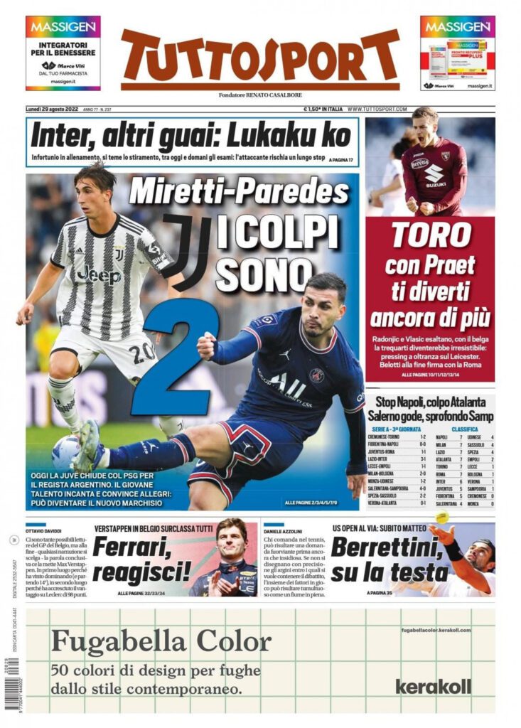 Rassegna stampa Juve: prime pagine quotidiani sportivi - 29 agosto 2022 37 whatsapp image 2022 08 29 at 00.21.33 1