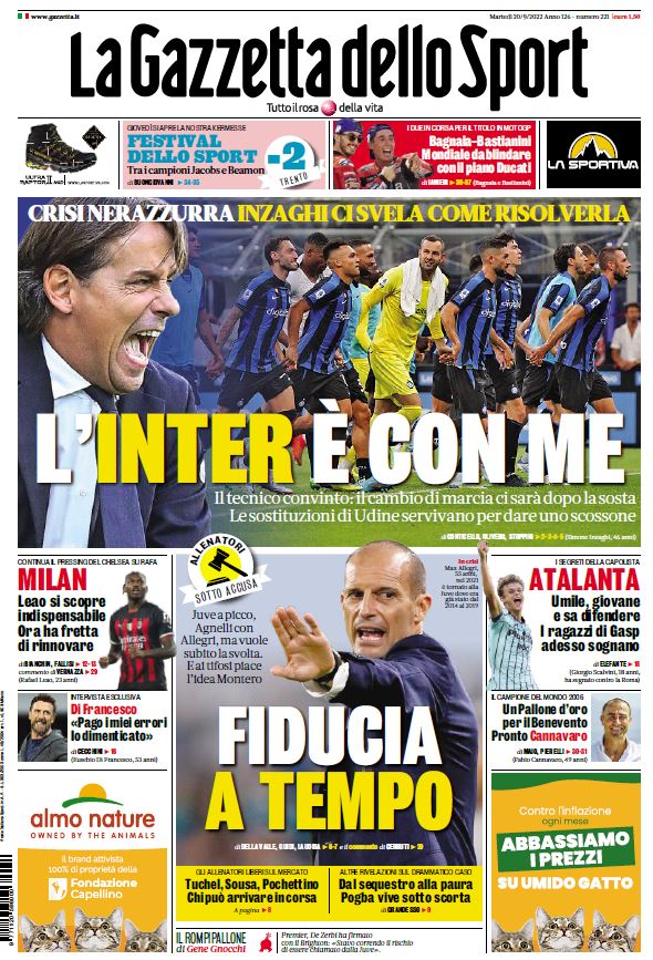 Rassegna stampa Juve: prime pagine quotidiani sportivi - 20 settembre 2022 38 5119B53A A392 45FF 85EF A8FEE7DD55D1