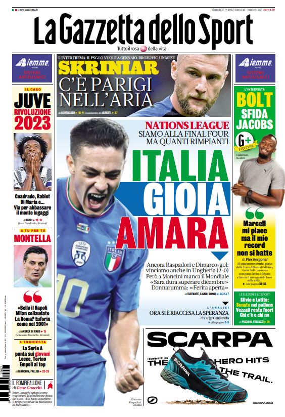 Rassegna stampa Juve: prime pagine quotidiani sportivi - 27 settembre 2022 38 E087E1F5 F2AF 4D5C 90B0 D2109B3068C1