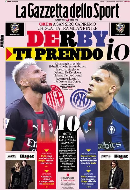 Rassegna stampa Juve: prime pagine quotidiani sportivi - 3 settembre 2022 38 Gazzetta