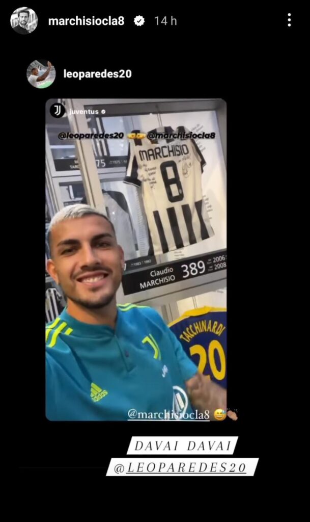 Marchisio ha un messaggio per Paredes: l'ex Juve si espone sui social - FOTO 37 Marchisio Paredes
