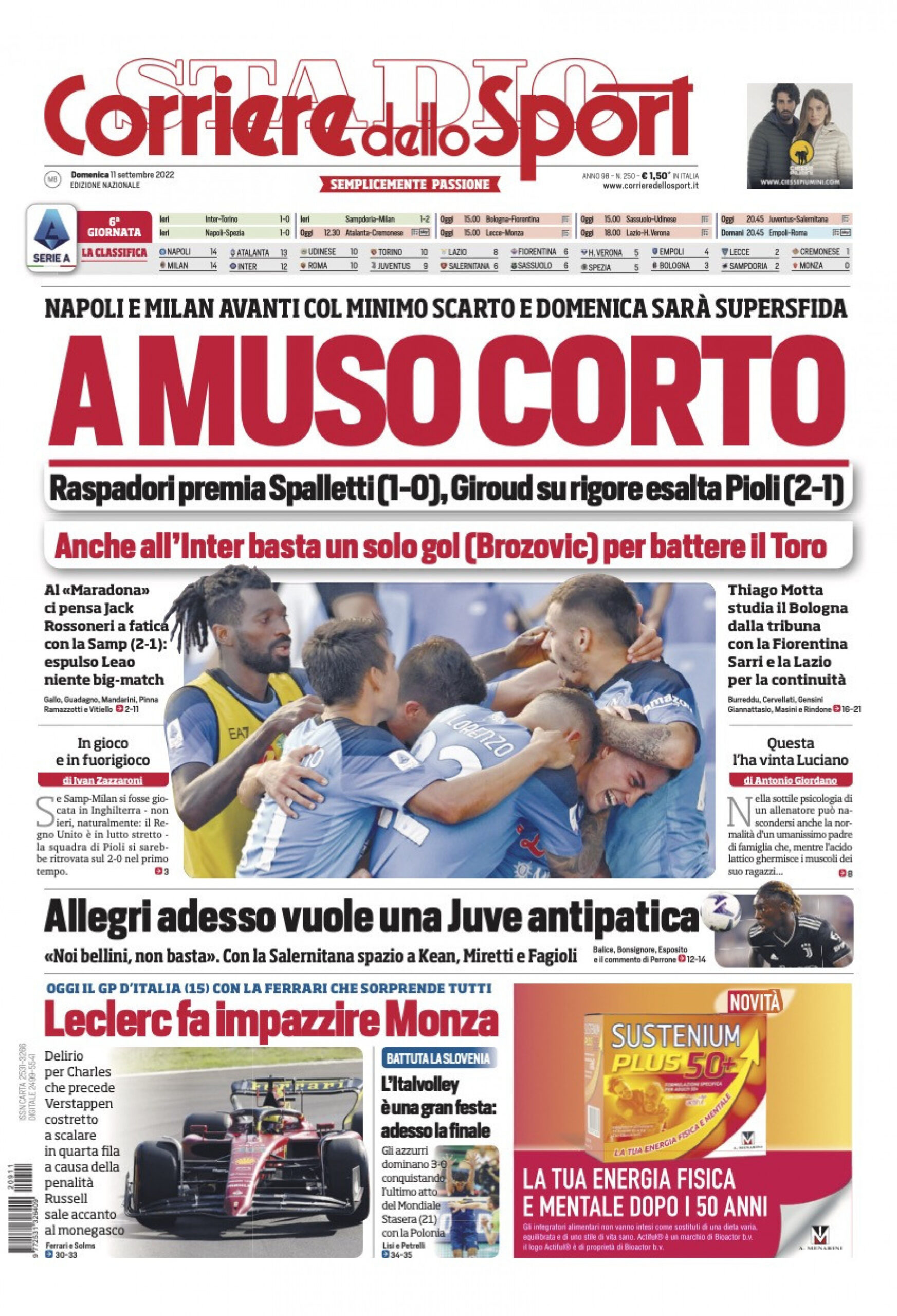 Rassegna stampa Juve: prime pagine quotidiani sportivi - 11 settembre 2022 36 corriere 11 settembre 2022 1 scaled