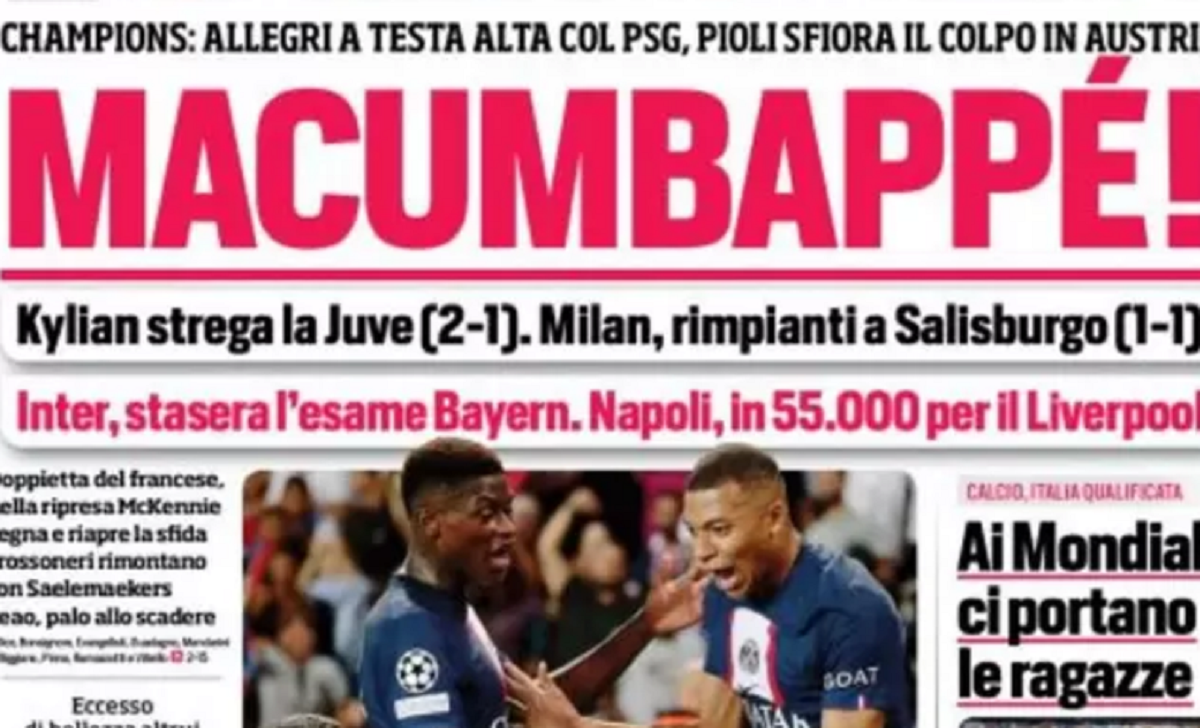 Rassegna stampa Juve: prime pagine quotidiani sportivi - 7 settembre 2022 36 corriere