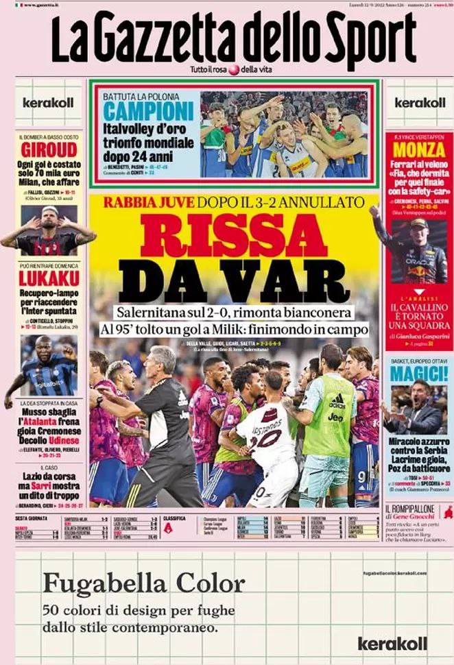 Rassegna stampa Juve: prime pagine quotidiani sportivi - 12 settembre 2022 39 photo 5832547094295066963 y